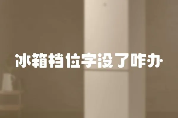 冰箱檔位字沒了咋辦