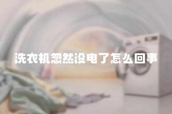 洗衣機忽然沒電了怎么回事