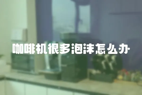 咖啡機(jī)很多泡沫怎么辦