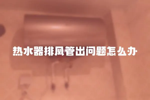 熱水器排風管出問題怎么辦