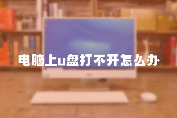 電腦上u盤打不開怎么辦