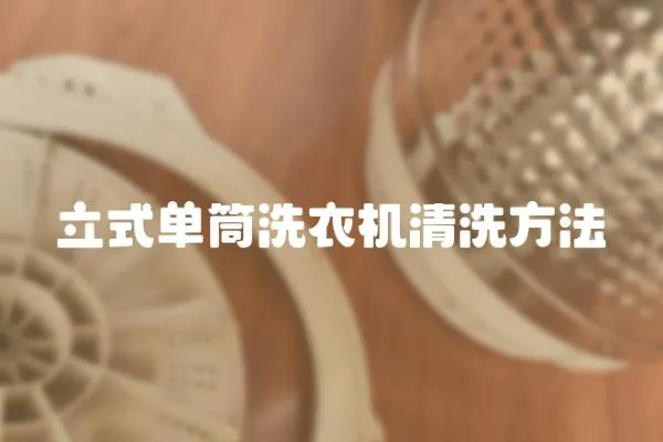 立式單筒洗衣機清洗方法