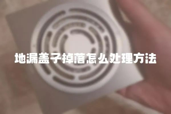 地漏蓋子掉落怎么處理方法