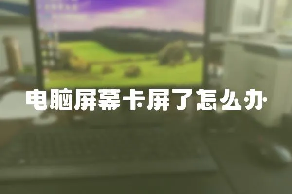 電腦屏幕卡屏了怎么辦