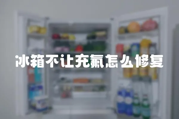 冰箱不讓充氟怎么修復