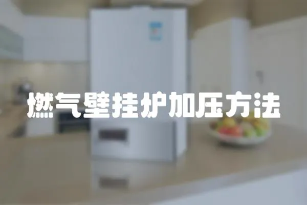 燃?xì)獗趻鞝t加壓方法