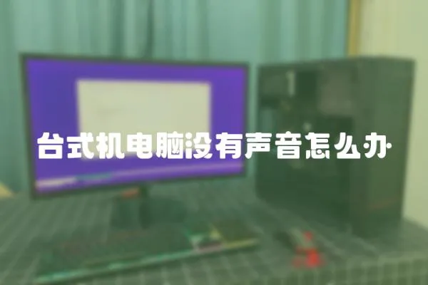臺式機電腦沒有聲音怎么辦