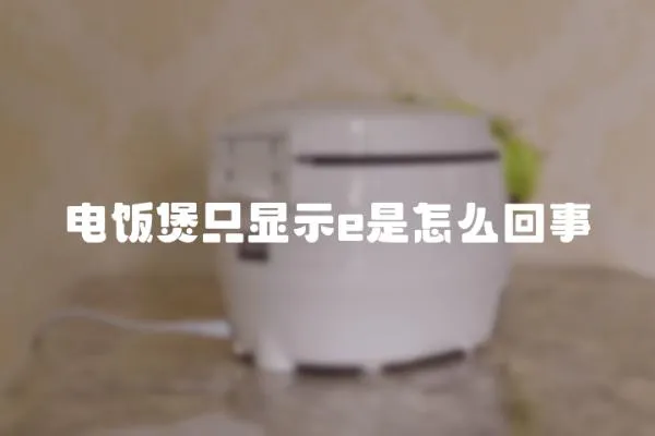 電飯煲只顯示e是怎么回事