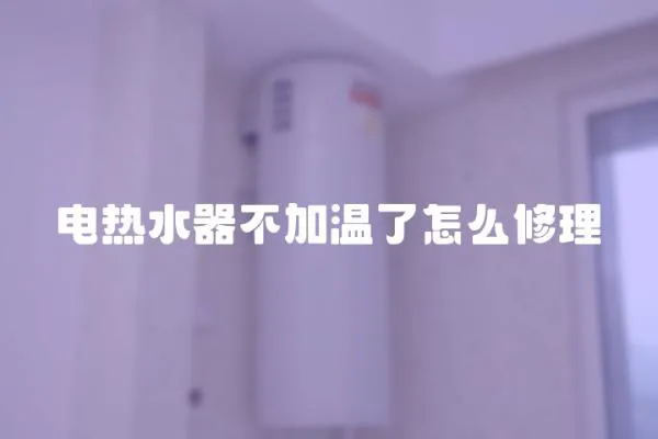 電熱水器不加溫了怎么修理