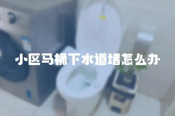 小區馬桶下水道堵怎么辦