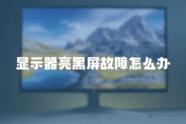 顯示器亮黑屏故障怎么辦