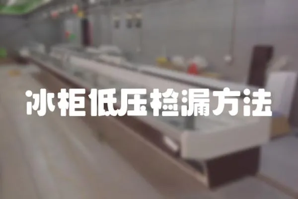 冰柜低壓檢漏方法