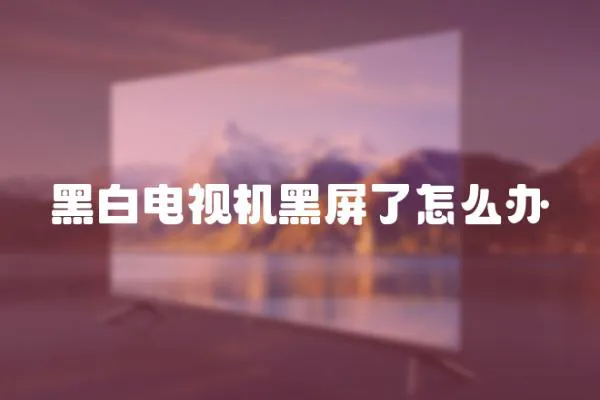 黑白電視機黑屏了怎么辦