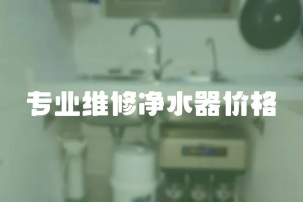 專業維修凈水器價格