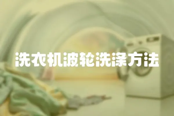 洗衣機波輪洗滌方法