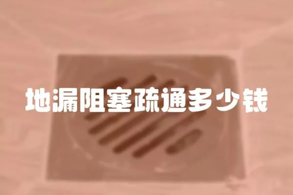 地漏阻塞疏通多少錢