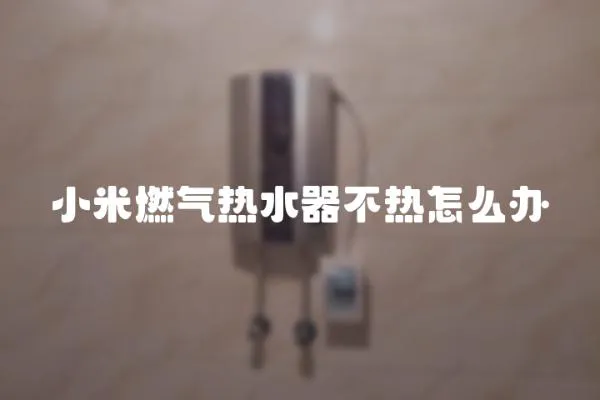 小米燃氣熱水器不熱怎么辦