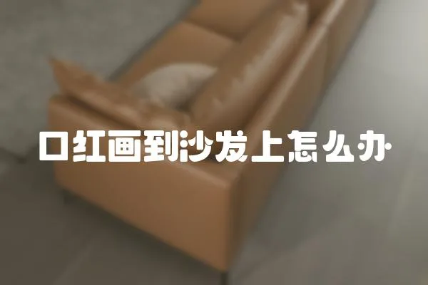 口紅畫到沙發上怎么辦