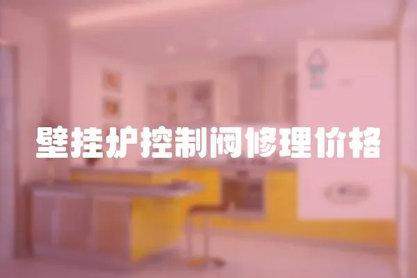 壁掛爐控制閥修理價格