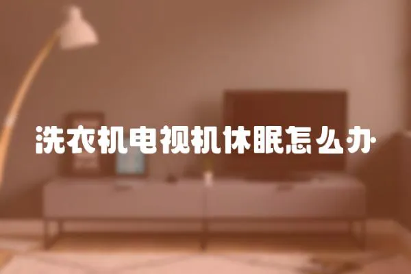 洗衣機電視機休眠怎么辦