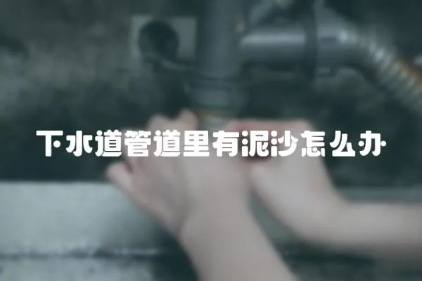 下水道管道里有泥沙怎么辦