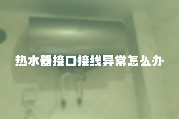 熱水器接口接線(xiàn)異常怎么辦
