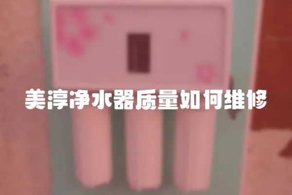 美淳凈水器質量如何維修