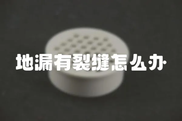 地漏有裂縫怎么辦