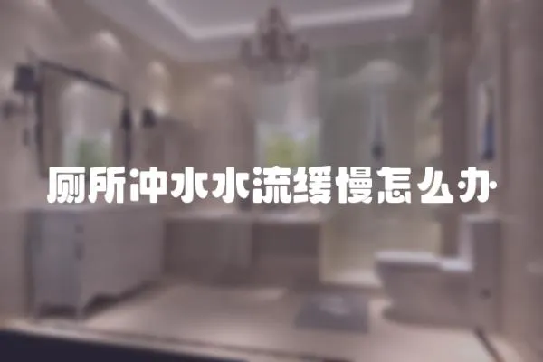 廁所沖水水流緩慢怎么辦