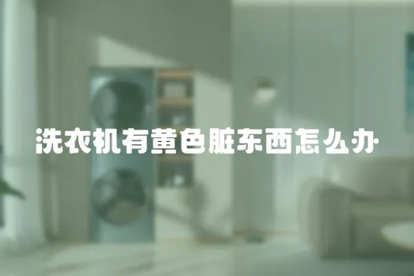 洗衣機有黃色臟東西怎么辦