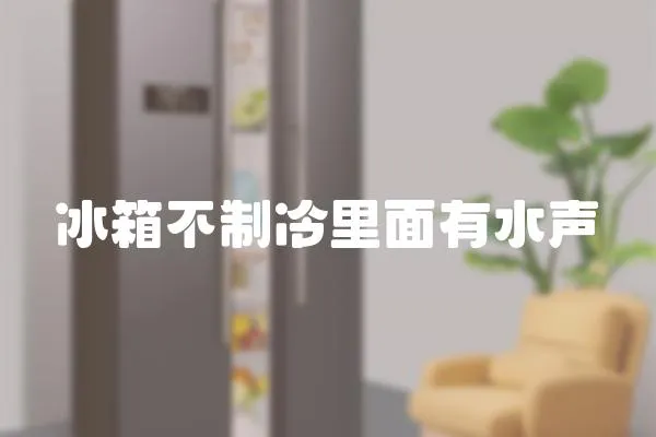 冰箱不制冷里面有水聲