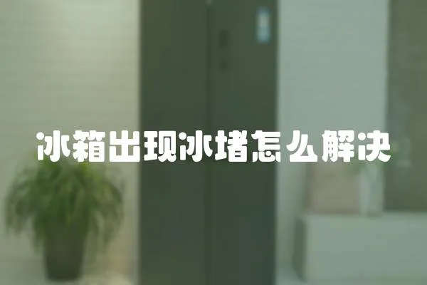 冰箱出現冰堵怎么解決