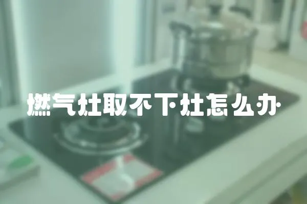 燃氣灶取不下灶怎么辦