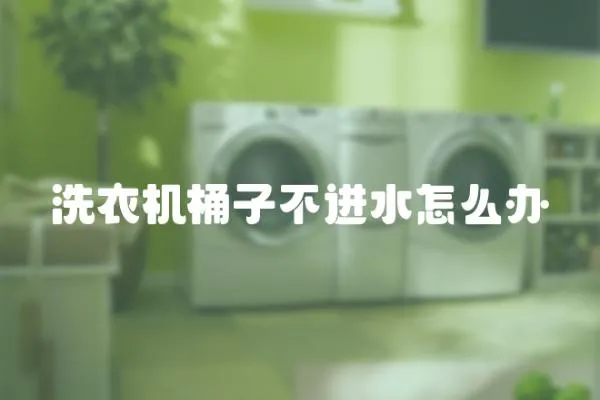 洗衣機(jī)桶子不進(jìn)水怎么辦