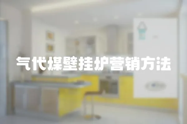 氣代煤壁掛爐營銷方法