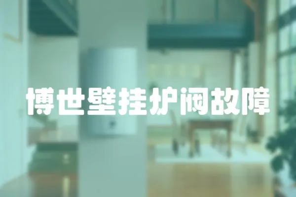 博世壁掛爐閥故障