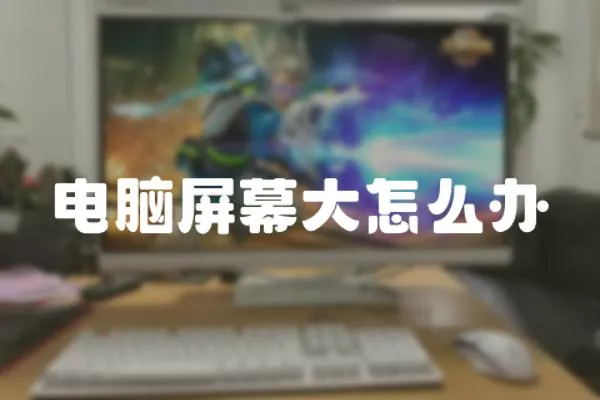 電腦屏幕大怎么辦