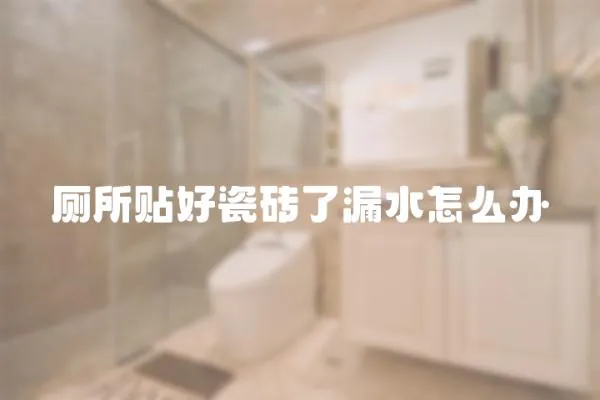 廁所貼好瓷磚了漏水怎么辦