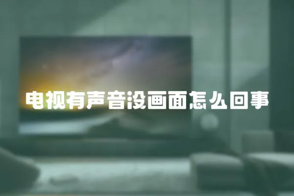 電視有聲音沒畫面怎么回事