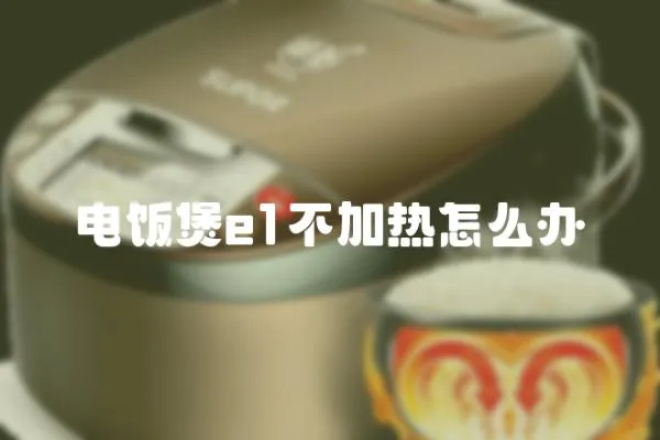 電飯煲e1不加熱怎么辦