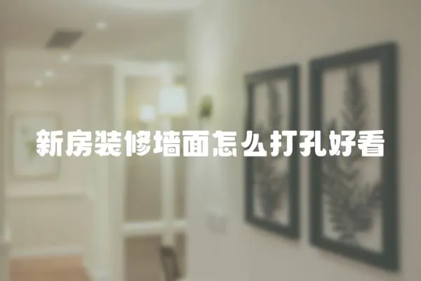 新房裝修墻面怎么打孔好看