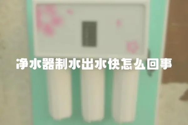 凈水器制水出水快怎么回事