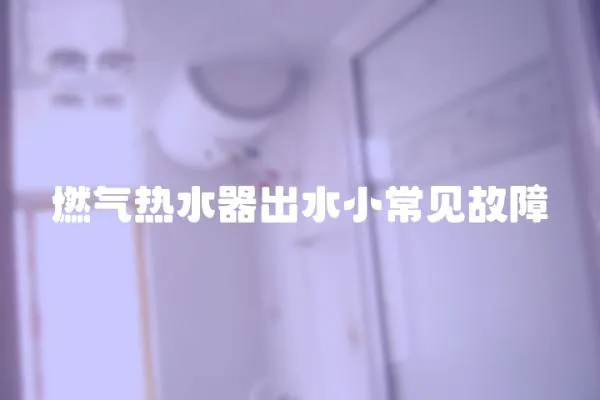 燃氣熱水器出水小常見故障