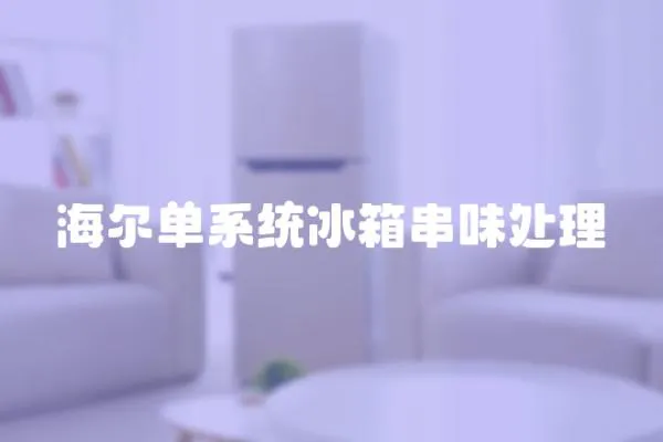 海爾單系統冰箱串味處理