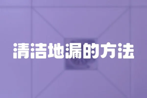 清潔地漏的方法