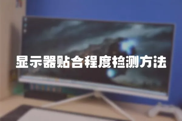 顯示器貼合程度檢測方法