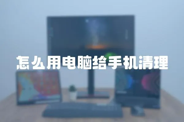 怎么用電腦給手機清理