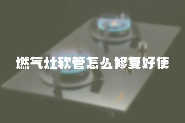 燃氣灶軟管怎么修復好使