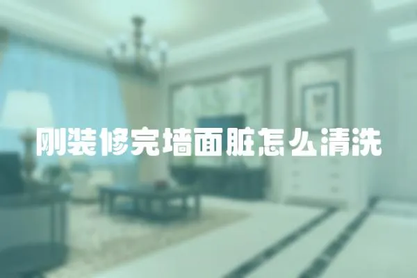 剛裝修完墻面臟怎么清洗