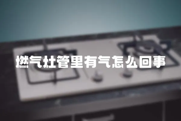燃氣灶管里有氣怎么回事